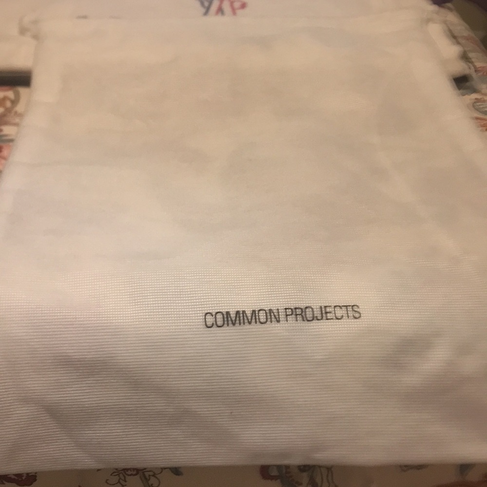Common Projects white sneaker bag 12 x 15”